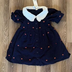 Janie and Jack Navy Dress with White Collar Size 3 NWT